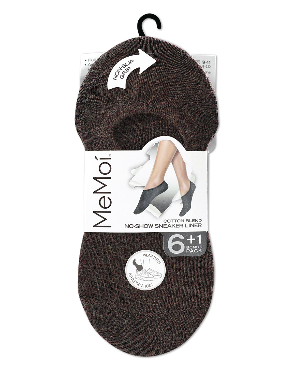 Women's 7 Pair Pack Cotton Blend No Show Sneaker Liners : Color: Taupe