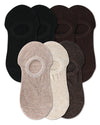 Women's 7 Pair Pack Cotton Blend No Show Sneaker Liners : Color: Taupe