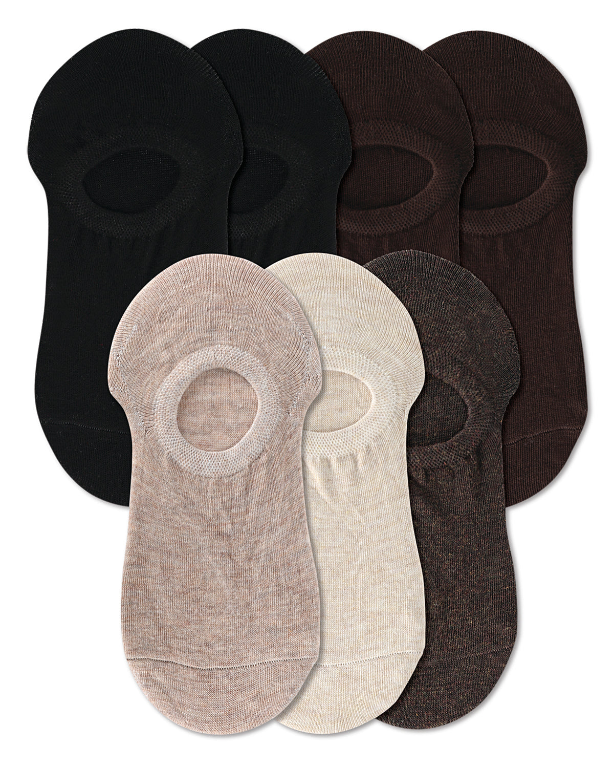 Women's 7 Pair Pack Cotton Blend No Show Sneaker Liners : Color: Taupe