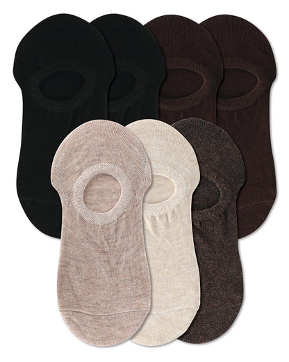 Women's 7 Pair Pack Cotton Blend No Show Sneaker Liners : Color: Taupe