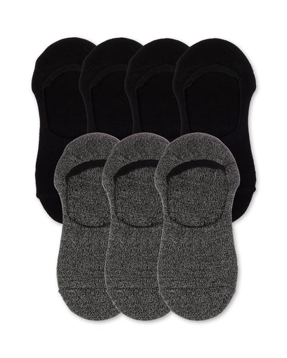 High-Cut Cotton Blend Sneaker Liner 7 Pack : Color: Gray/White/Black