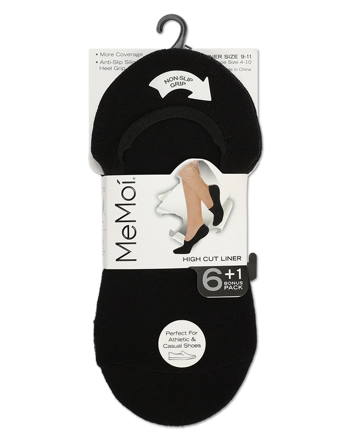 High-Cut Cotton Blend Sneaker Liner 7 Pack : Color: Gray/White/Black