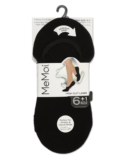 High-Cut Cotton Blend Sneaker Liner 7 Pack : Color: Gray/White/Black