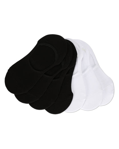 High-Cut Cotton Blend Sneaker Liner 7 Pack : Color: Gray/White/Black