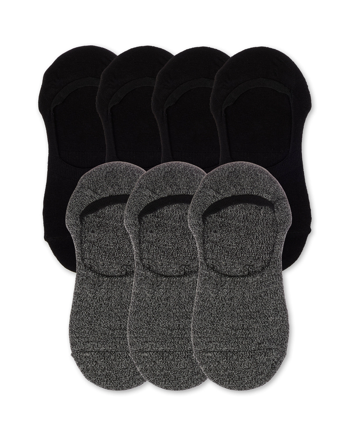 High-Cut Cotton Blend Sneaker Liner 7 Pack : Color: BlackMarled