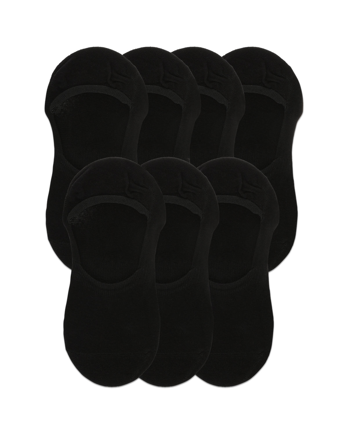 High-Cut Cotton Blend Sneaker Liner 7 Pack : Color: Black