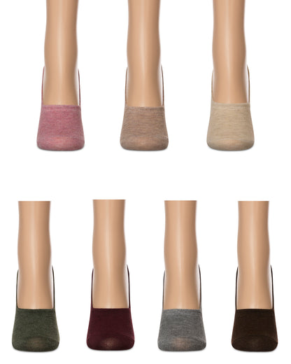 High-Cut Cotton Blend Sneaker Liner 7 Pack : Color: Mauve