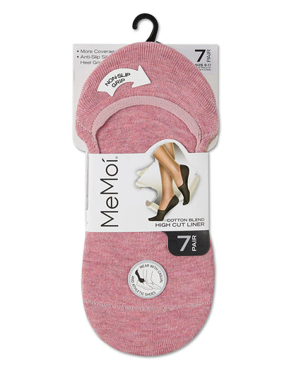 High-Cut Cotton Blend Sneaker Liner 7 Pack : Color: Mauve