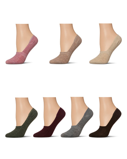 High-Cut Cotton Blend Sneaker Liner 7 Pack : Color: Mauve