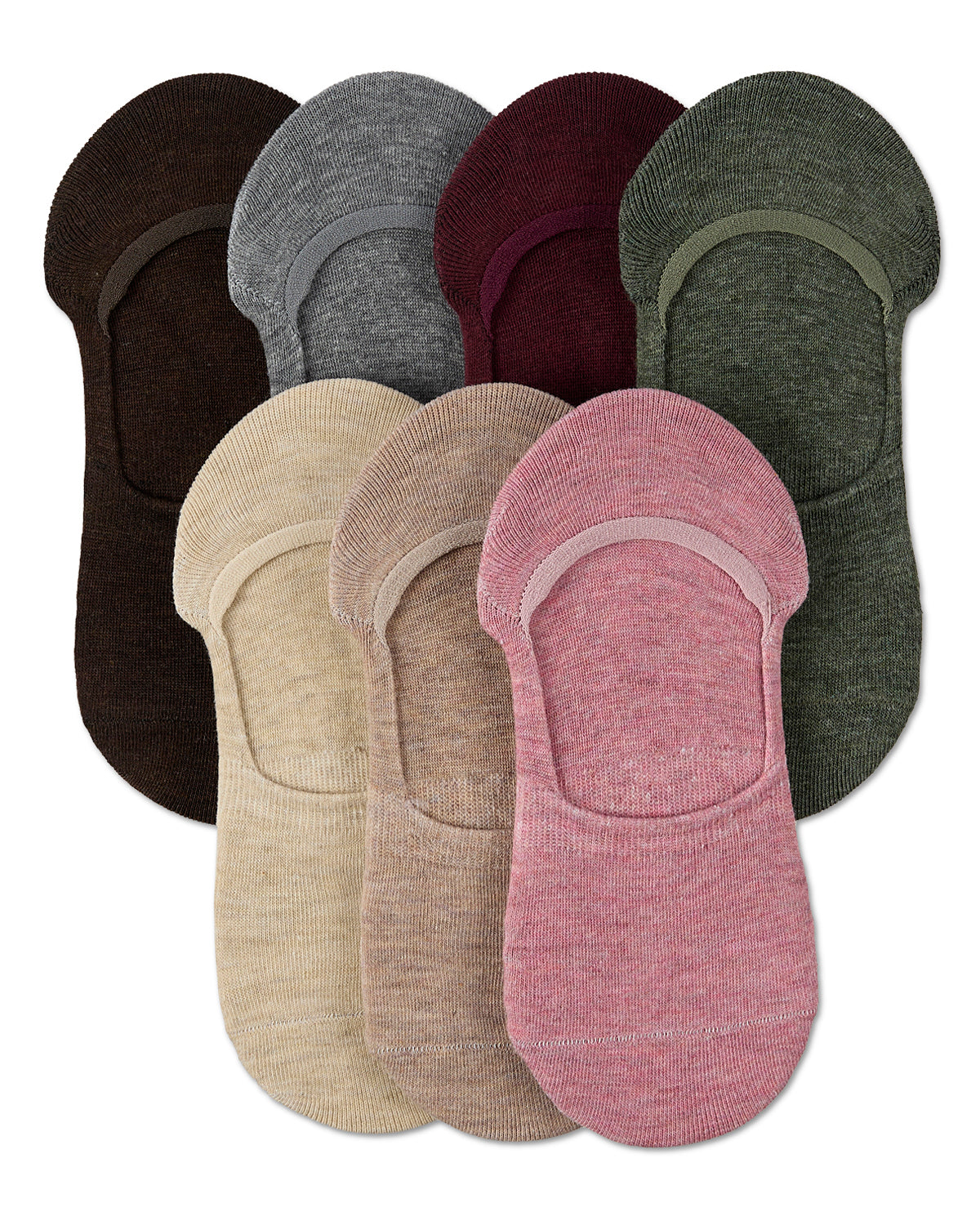 High-Cut Cotton Blend Sneaker Liner 7 Pack : Color: Mauve