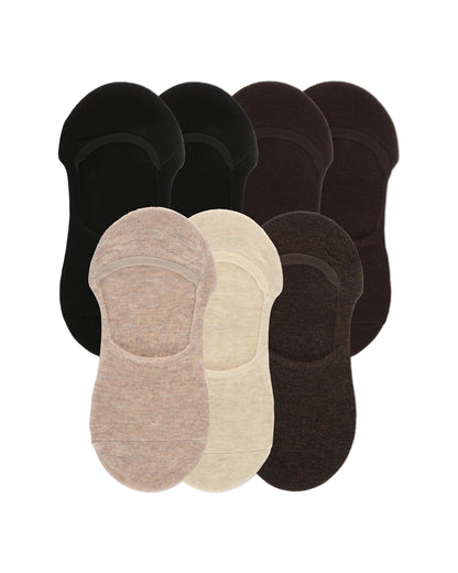 High-Cut Cotton Blend Sneaker Liner 7 Pack : Color: Taupe