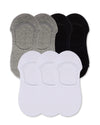 High-Cut Cotton Blend Sneaker Liner 7 Pack : Color: White-Gray-Black