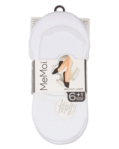 Mid-Cut Liner Cotton Blend Sock 7-Pack : Color: Black