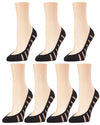 Women's 7 Pair Pack Breathable/Solid Micro Liner Socks : Color: Black