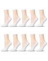 Women's 10 Pair Pack High Cut Sneaker Liners : Color: White