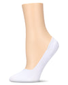 Women's 10 Pair Pack Cotton Blend Mid-Cut No-Show Liner Socks : Color: White