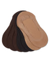 Women's 7 Pair Pack Fine Edge Liner Socks : Color: Brown-Black-Tan