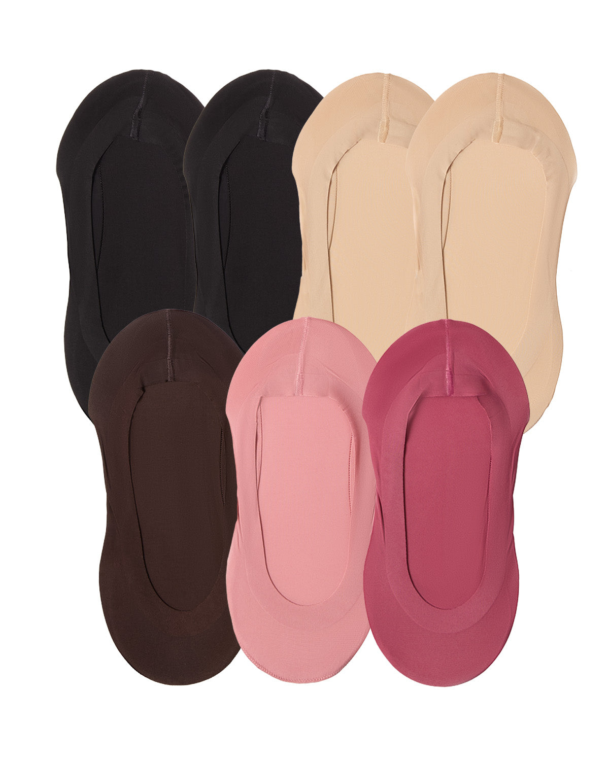Women's 7 Pair Pack Fine Edge Liner Socks : Color: Blush