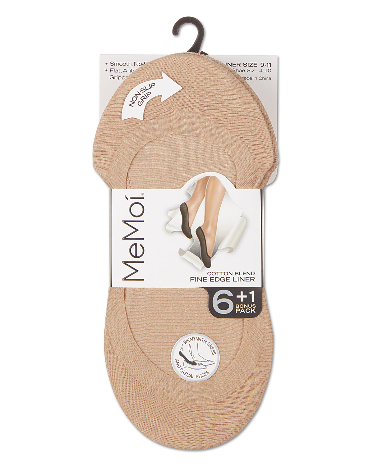 Women's 7 Pair Pack Fine Edge Liner Socks : Color: Black