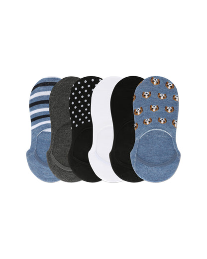 Beagle High-Cut Liner 6 Pair Pack : Color: Denim Heather