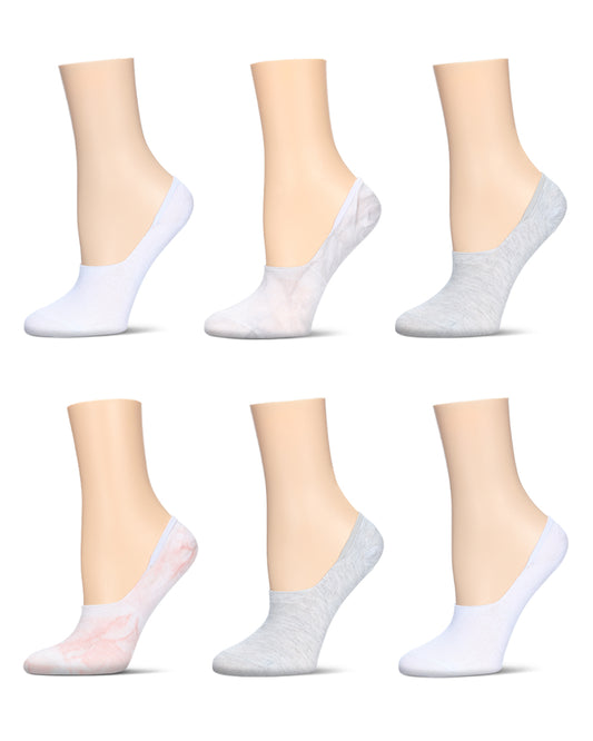 Tie Dye Highcut Liner Sock 6 Pair Pack : Color: Blush
