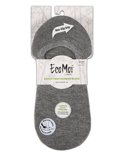 3 Pair Women's Silky-Soft No Show Rayon Blend Sneaker Liners : Color: Gray-White-Black