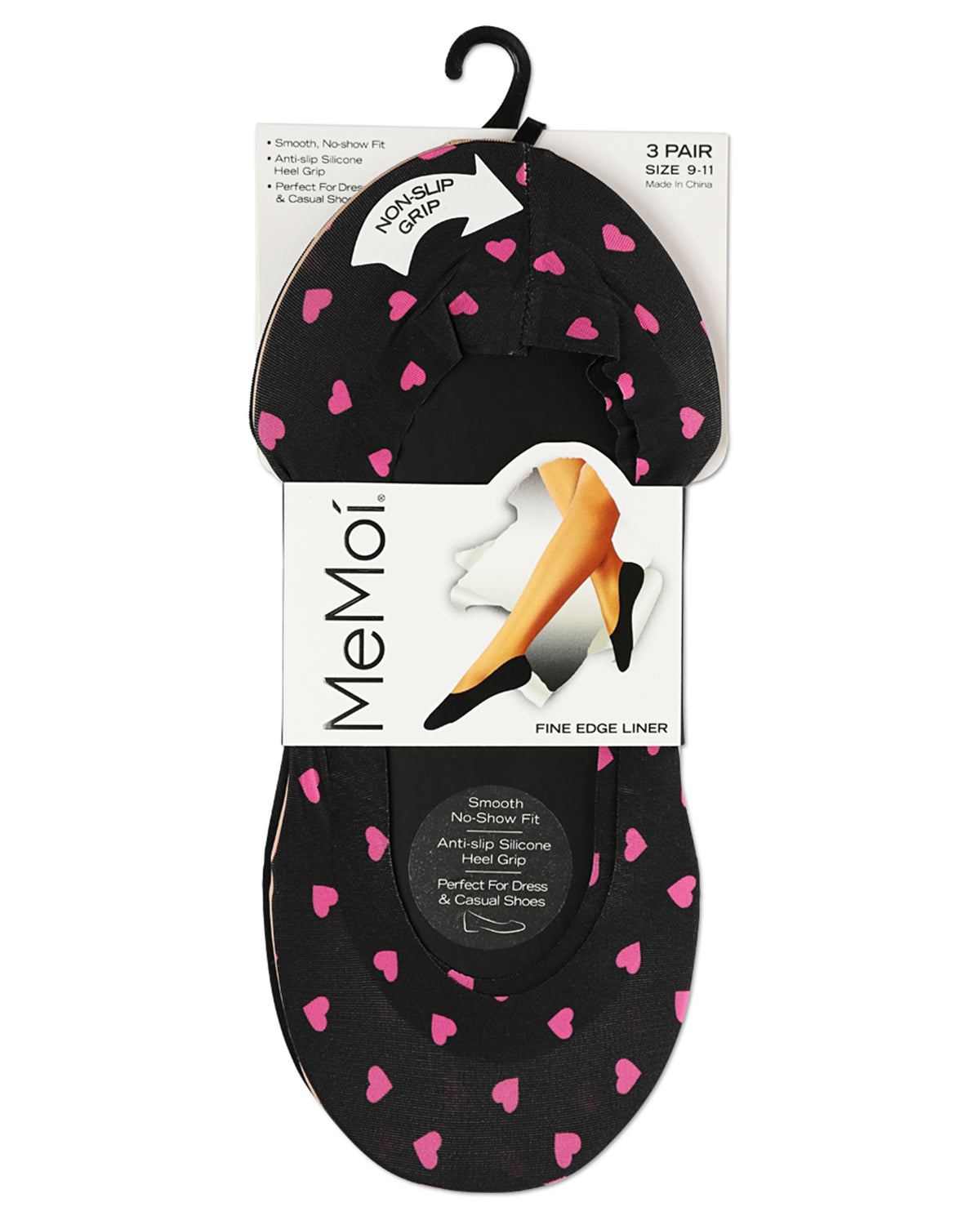 Pindot Heart Fine Edge Liner 3-Pack : Color: Black