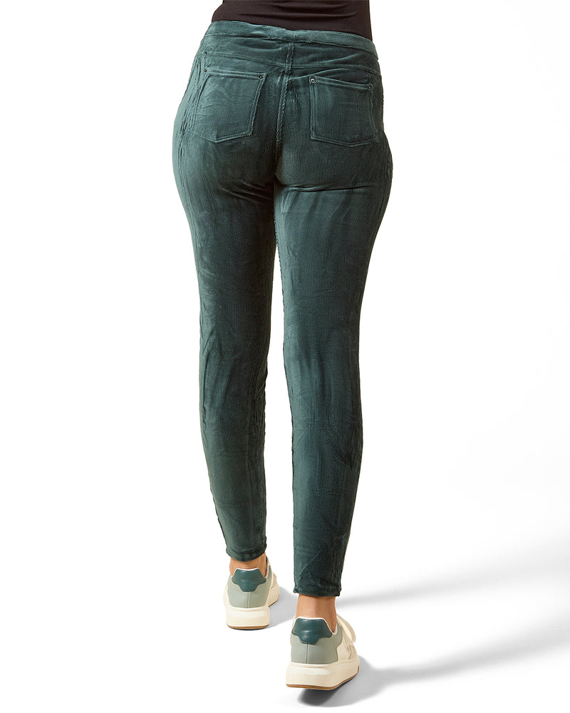 Thin-Rib Slim-Cut Stretch Corduroy Leggings