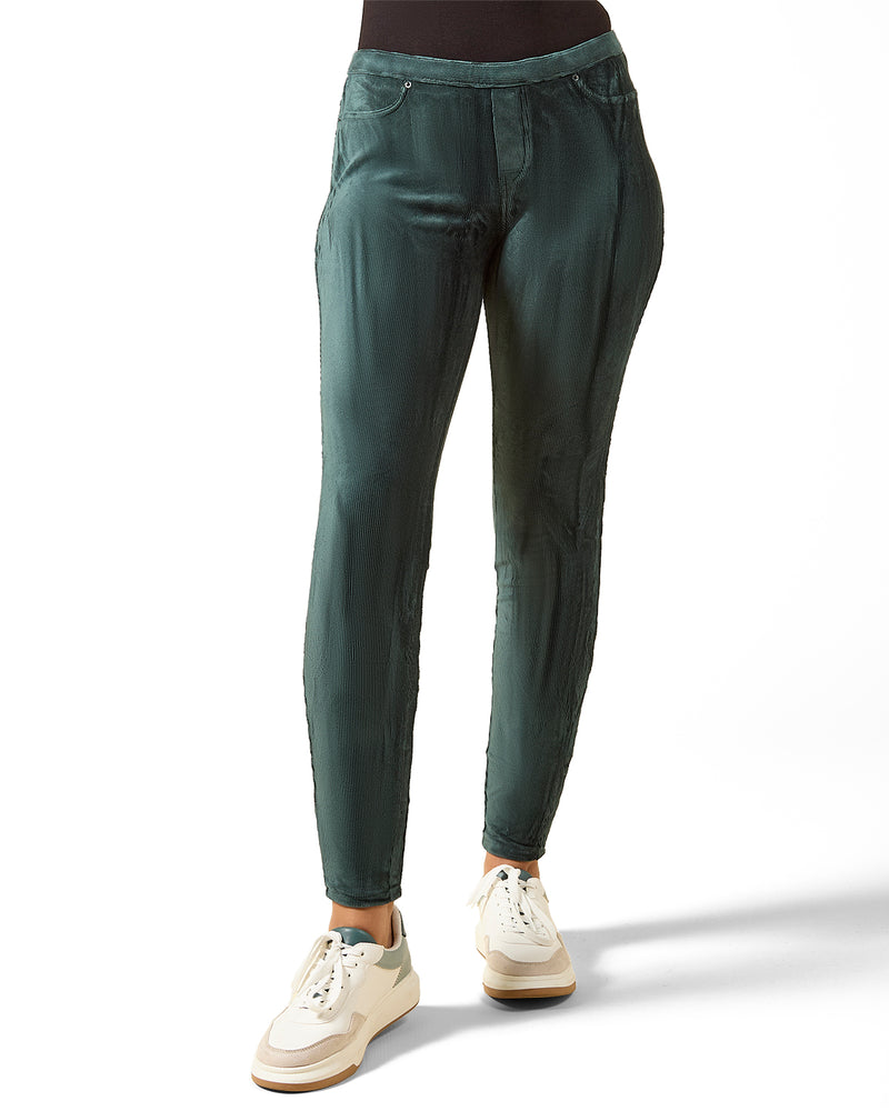 Thin-Rib Slim-Cut Stretch Corduroy Leggings