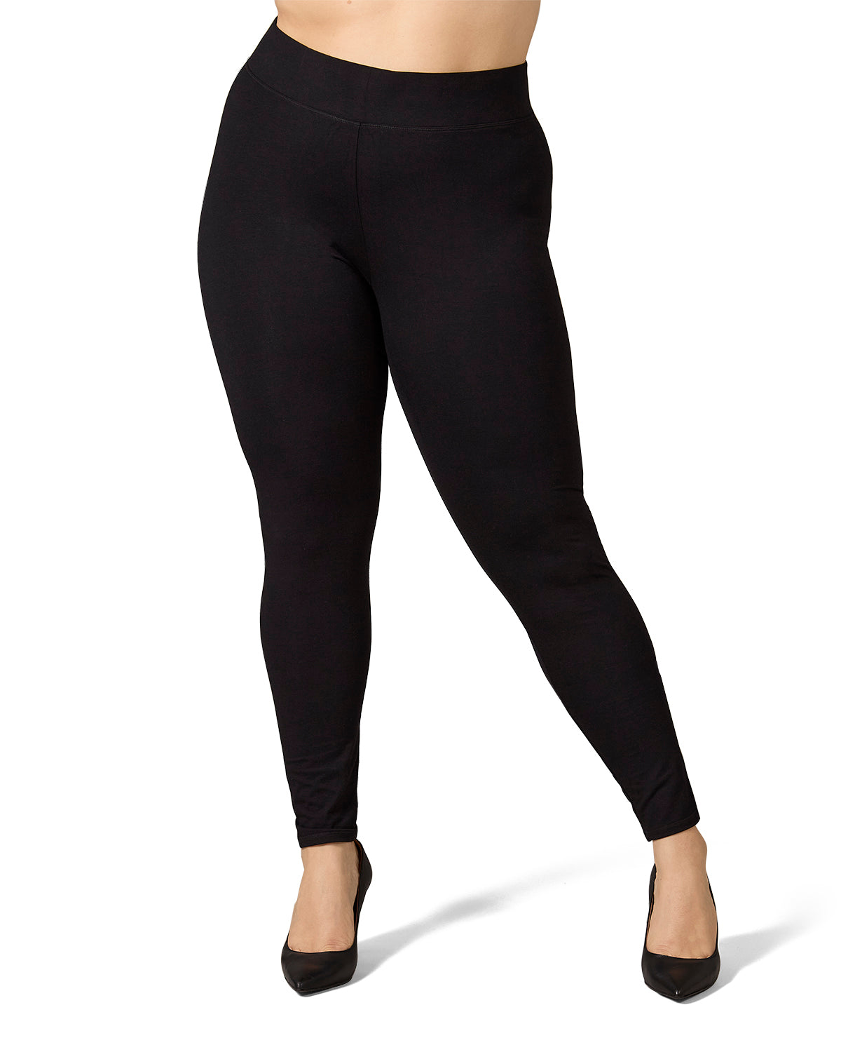 Women's Cotton Blend Basic Yoga Pants : Color: Black