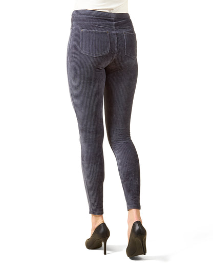 Wide-Rib Stretch Corduroy Leggings : Color: Slate Blue