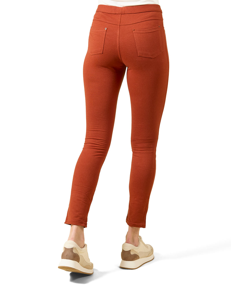 Pants-Style Cotton Blend Leggings