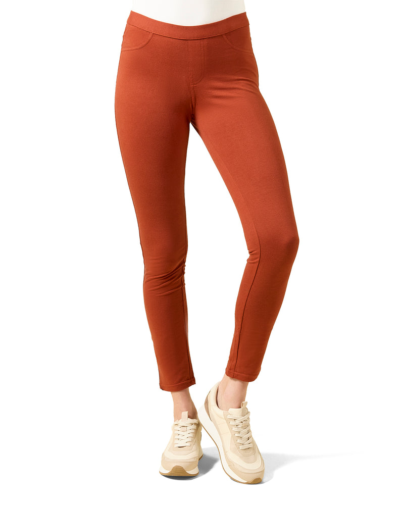 Pants-Style Cotton Blend Leggings