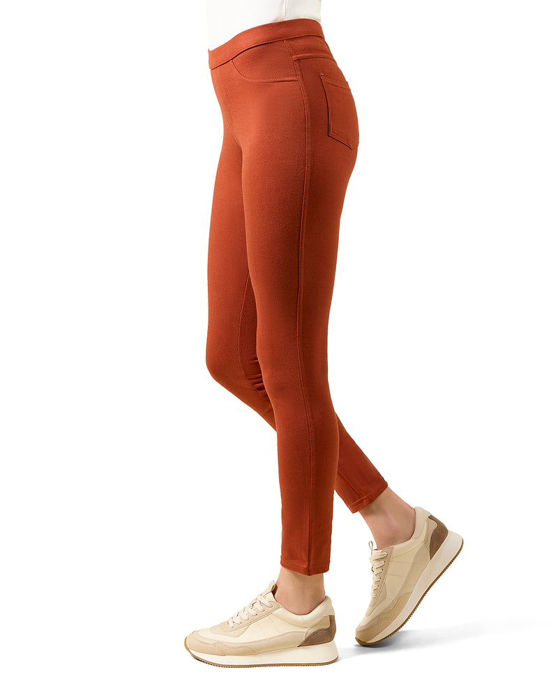 Pants-Style Cotton Blend Leggings