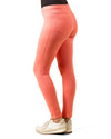 Pants-Style Cotton Blend Leggings : Color: Coral