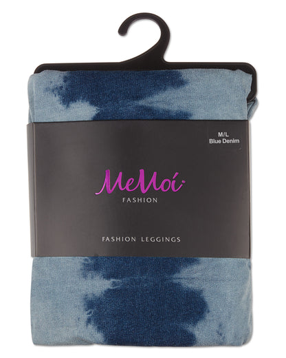 Vintage 80's Style Acid Wash Jean Leggings : Color: Blue Denim