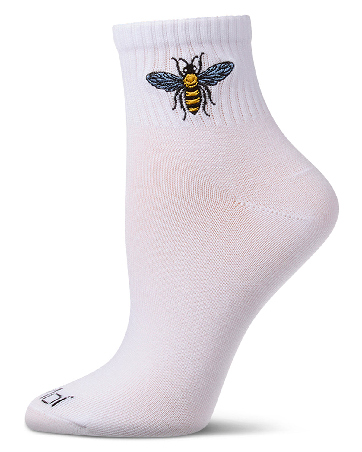 Women's "Embroidered Bee" Athletic Quarter Sock