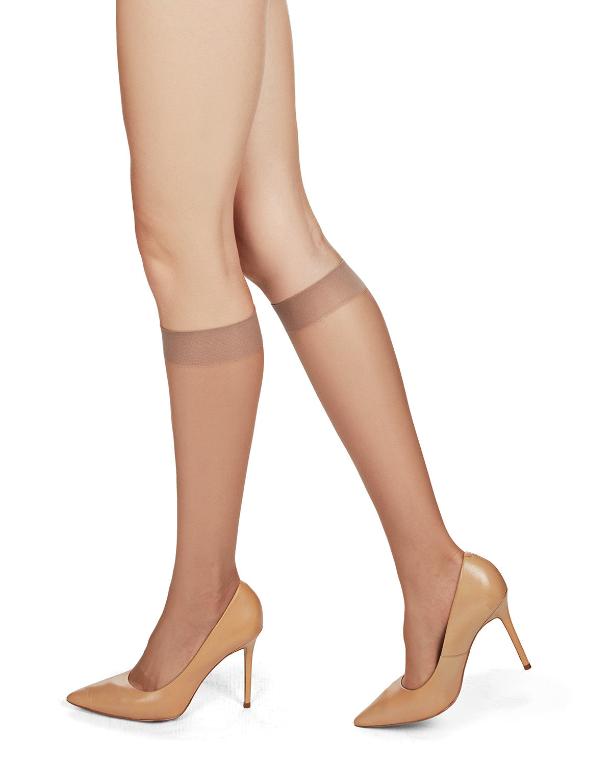 Women's Silky Sheer Knee Highs : Color: Honey