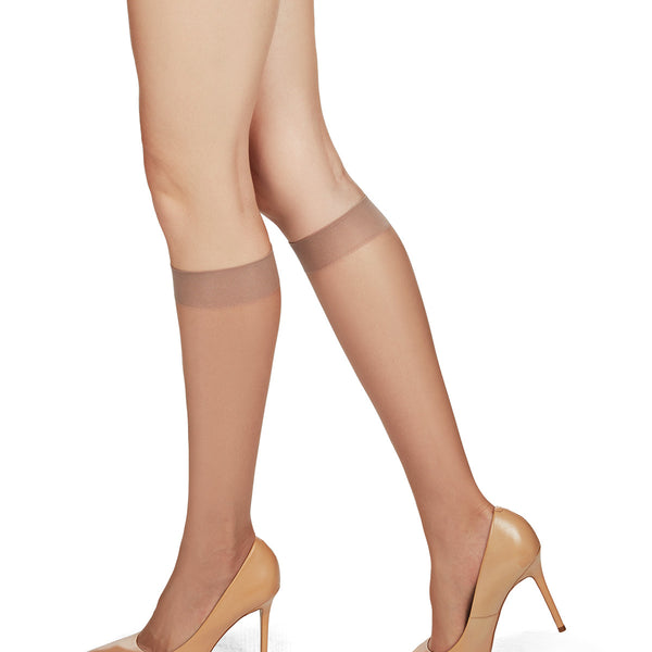 Women's 12 Pack Silky Sheer Knee High Trouser Socks Reinforced Toe(Skin) |  High knee boots outfit, Trouser socks, Knee high stockings
