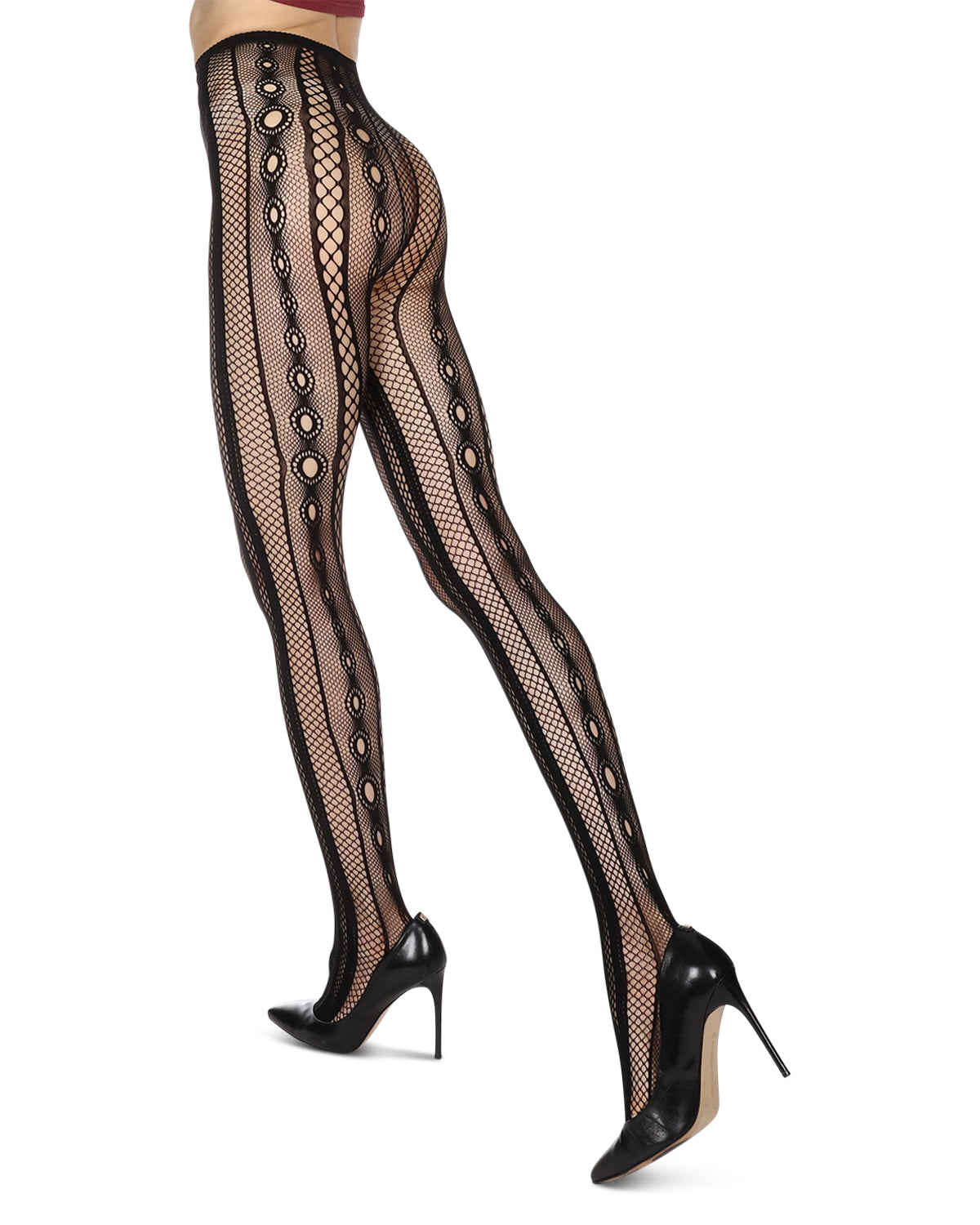 Soft & Breathable Variant Net Tights : Color: Black