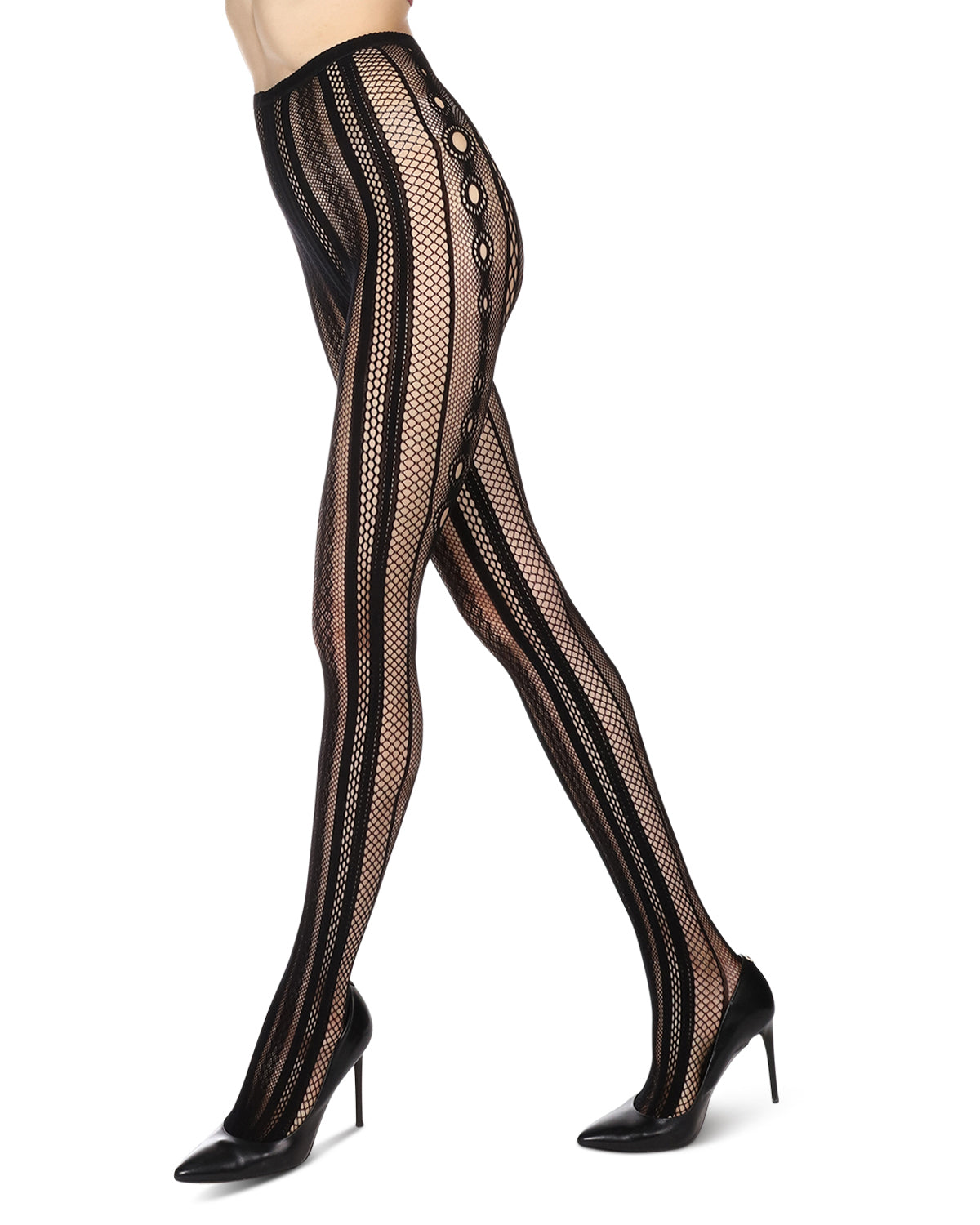 Soft & Breathable Variant Net Tights : Color: Black