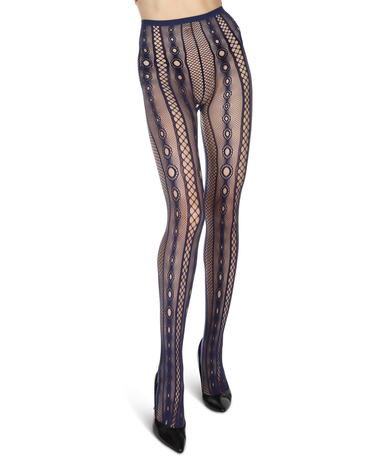 Soft & Breathable Variant Net Tights : Color: Patriot Blue