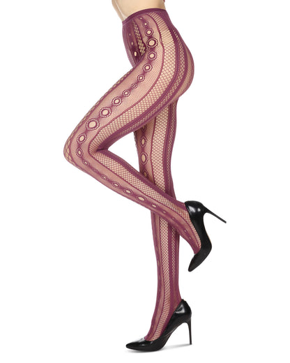 Soft & Breathable Variant Net Tights : Color: Tulipwood