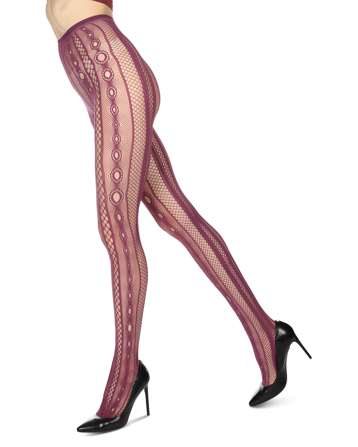 Soft & Breathable Variant Net Tights : Color: Tulipwood