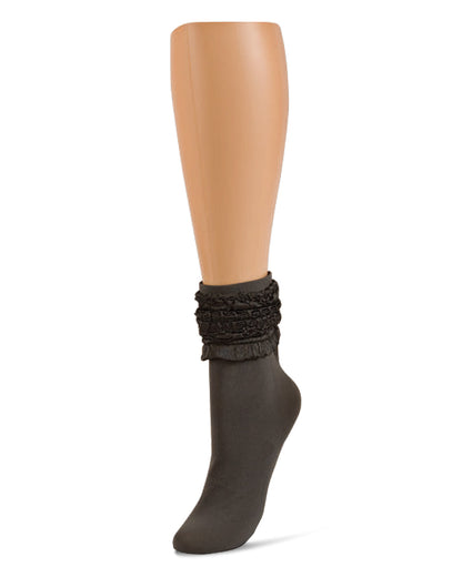 Women's Scrunched Ruffle Anklet Socks