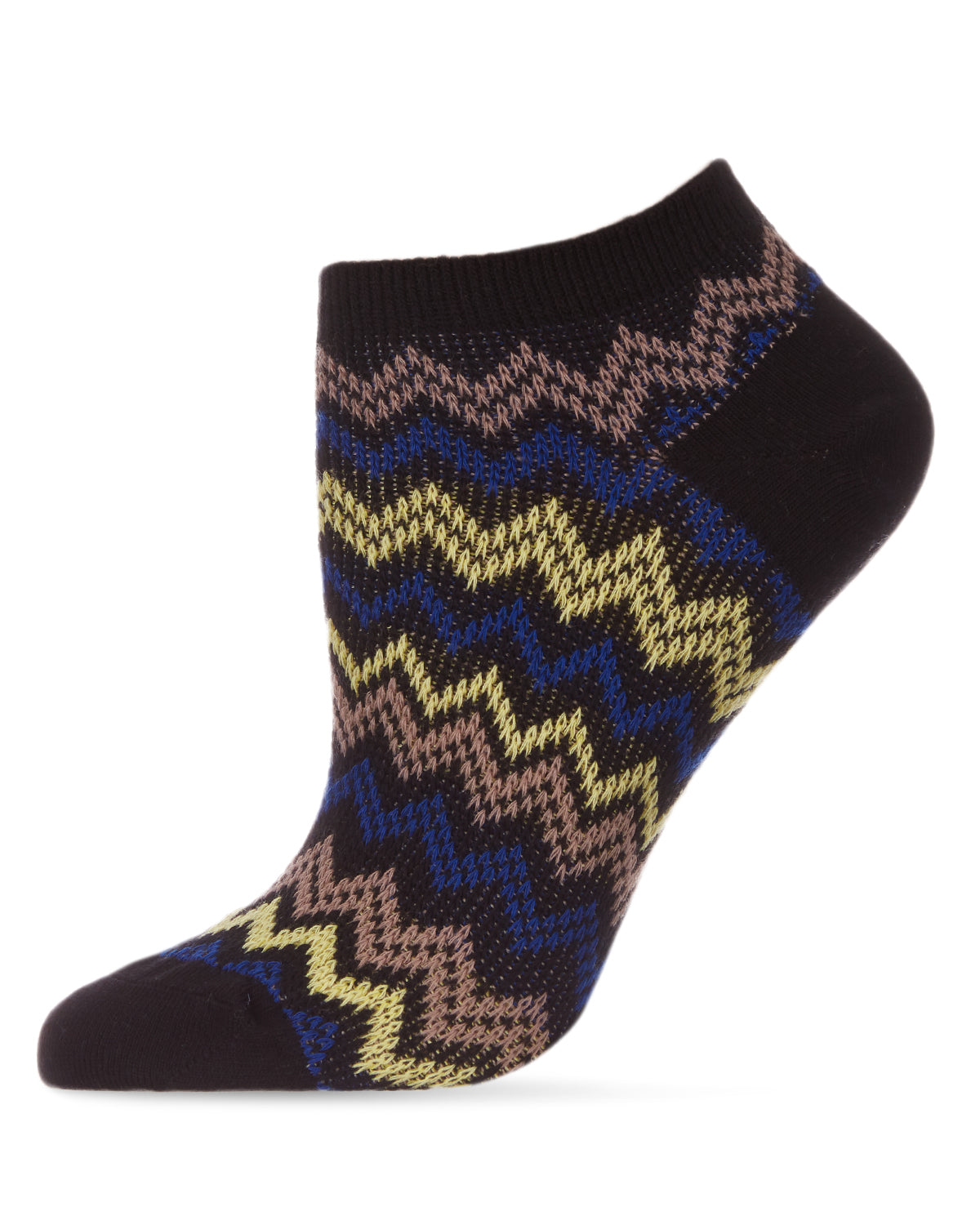 Color Zag Running Soft-Fit Cotton-Rich Low Cut Women's Socks : Color: Black