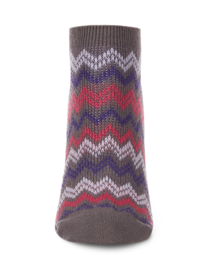 Color Zag Running Soft-Fit Cotton-Rich Low Cut Women's Socks : Color: Black