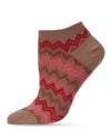 Color Zag Running Soft-Fit Cotton-Rich Low Cut Women's Socks : Color: Khaki