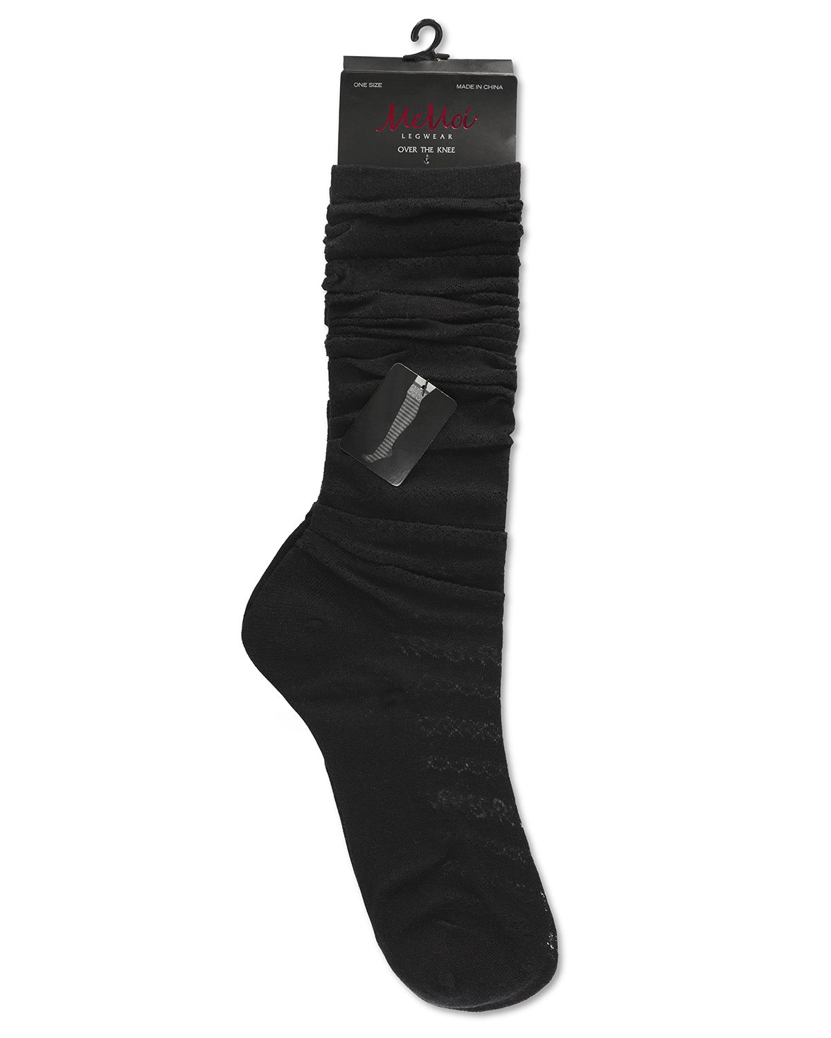 Elegante Over The Knee Warm Cotton Blend Socks : Color: Black