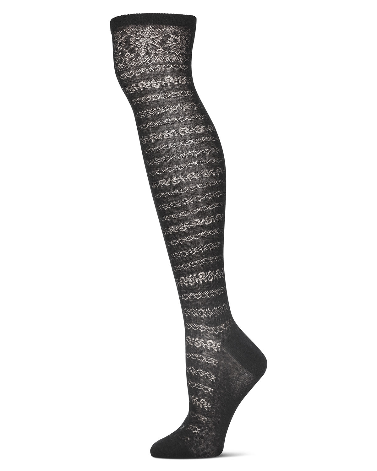 Elegante Over The Knee Warm Cotton Blend Socks : Color: Black